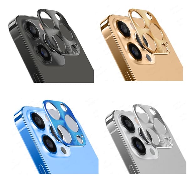 iPhone 12 Mini Kameraramskydd AK Alloy Linsskydd Blå