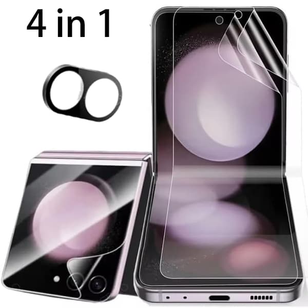 2-pack Galaxy Z Flip 7 Komplett Skyddsset Transparent
