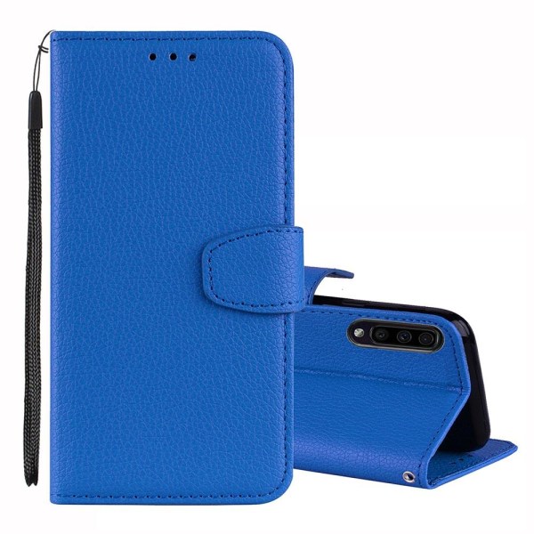 Samsung Galaxy A70 - Käytännöllinen NKOBEE-lompakkokotelo Blue Blå