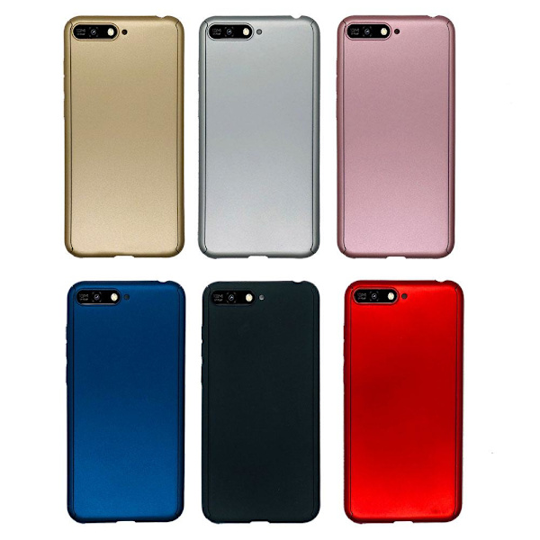 Huawei Y6 2018 - Praktiskt Skyddsskal Dubbelsidigt Roséguld