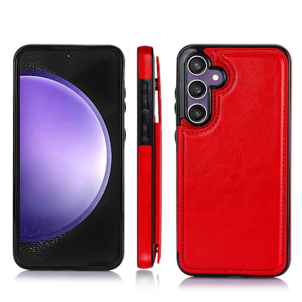 Nya Samsung Galaxy S23 FE - Stilrent Skal med Plånbok/Kortfack Roséguld