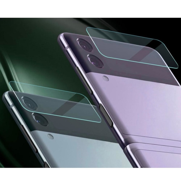 Galaxy Z Flip 3 1Set Skärmskydd (Baksida) Kameralinsskydd Transparent