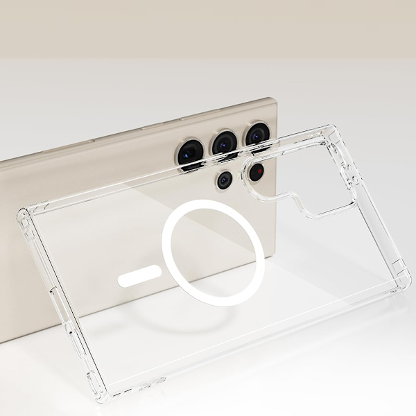 Galaxy S22 ULTRA - Magneettinen langaton latauskotelo iskunkestävällä Transparent