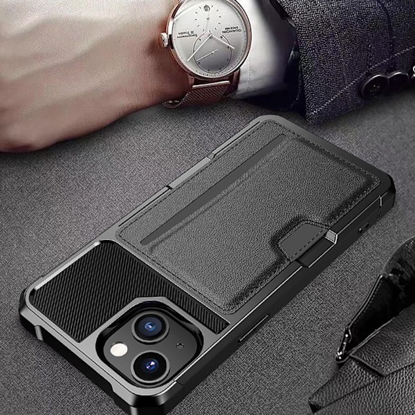 iPhone 13 Fodral - Elegant Kortförvaring & Fullt Skydd