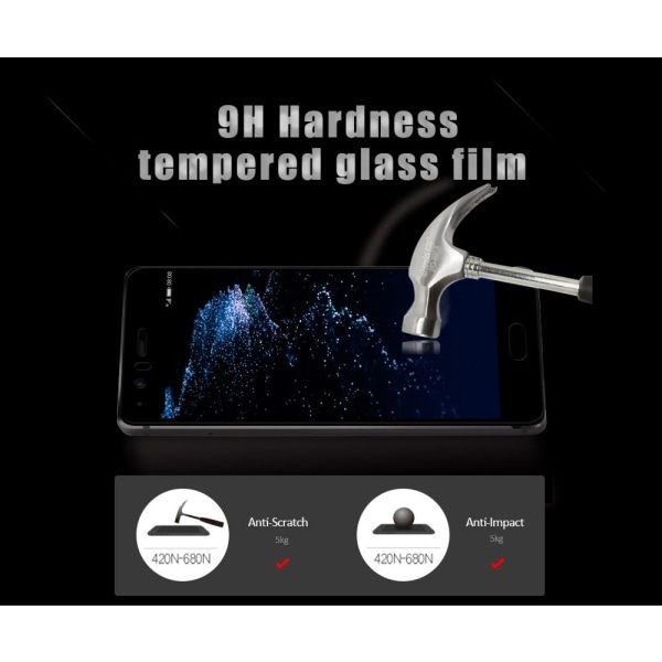 Huawei P10 - HeliGuard 3D EXXO-Skärmskydd med Ram (HD) Genomskinlig