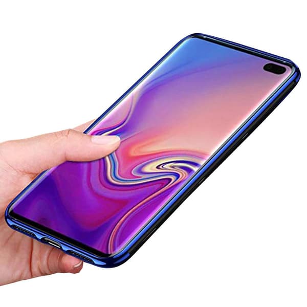 Effektfullt Skal av mjuk Silikon till Samsung Galaxy S10 Plus Blå