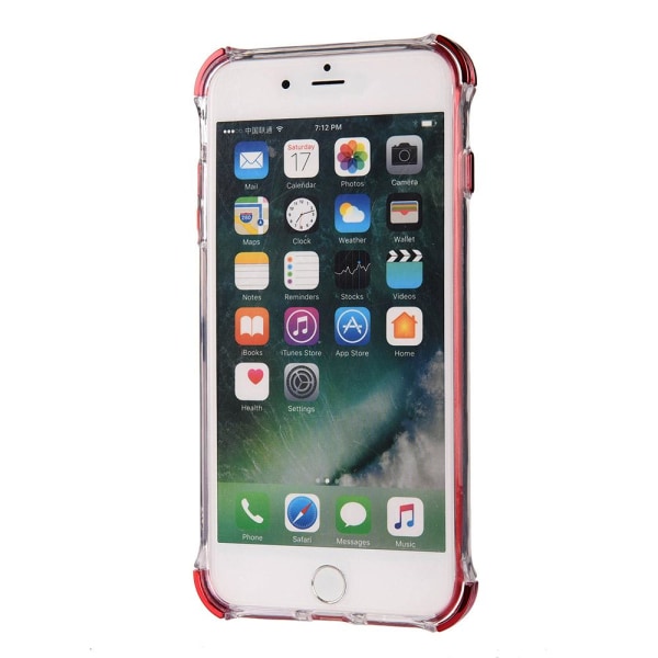 iPhone 7 Plus - Praktiskt Skyddande Skal med Ringhållare Röd