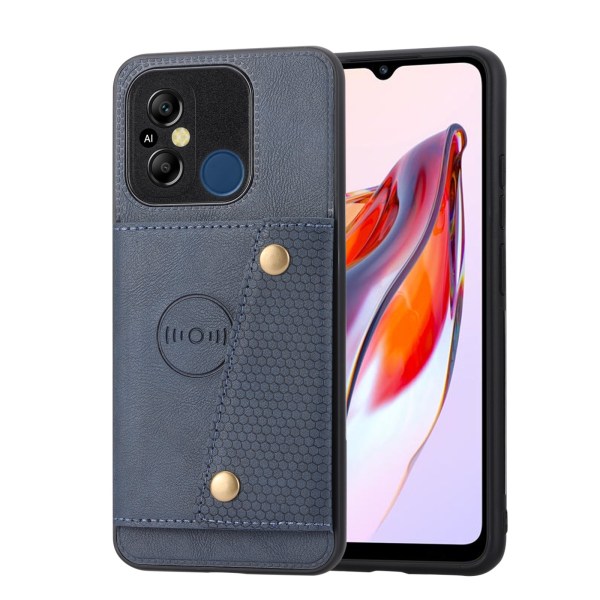Stiligt Retro Flip Plånboksfodral För Xiaomi Redmi 12C - 5 färger Mörkblå
