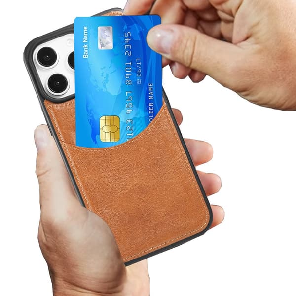 iPhone 13 Pro Max - Kortfodral med premiumdesign Svart