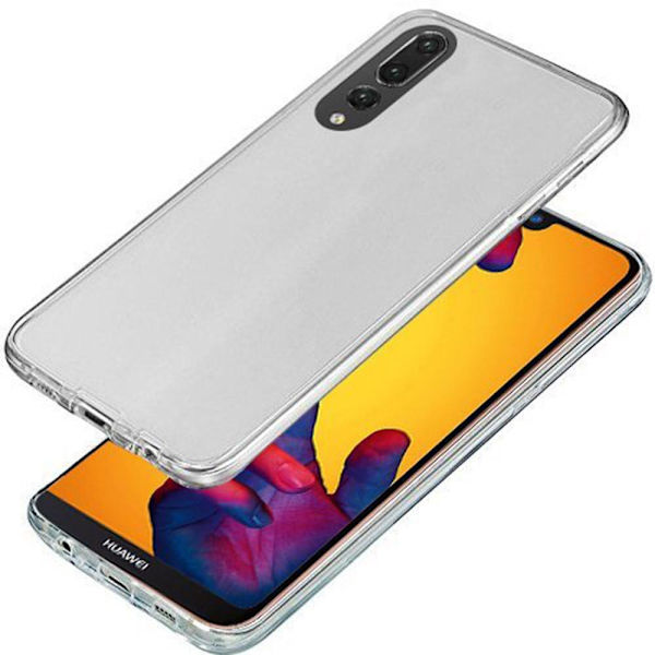 Huawei P20 Pro Dubbelsidigt silikonfodral med TOUCHFUNKTION Svart