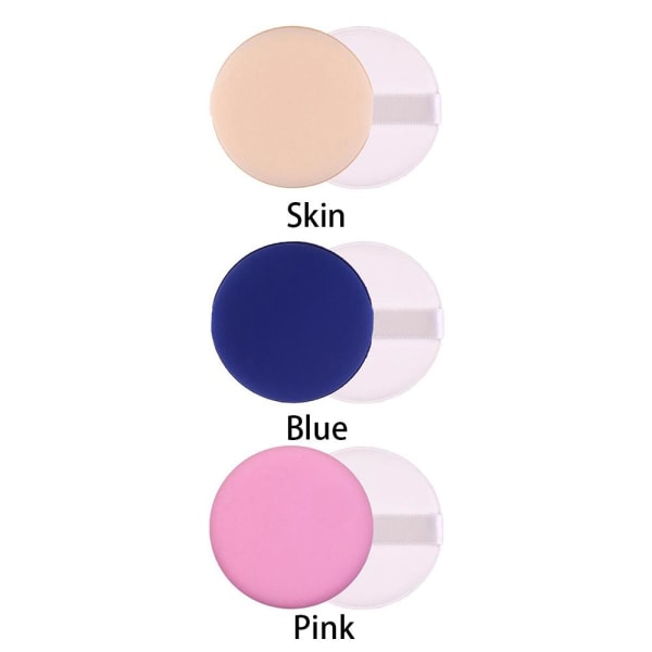 3-PACK Ansiktspuff Kosmetisk Svamp Rosa