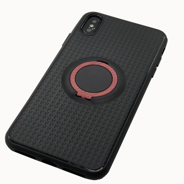 Smart silikondeksel med ringholder til iPhone XR Röd