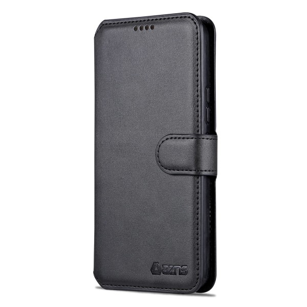 Luxury Leather Wallet case for A54 5G Svart