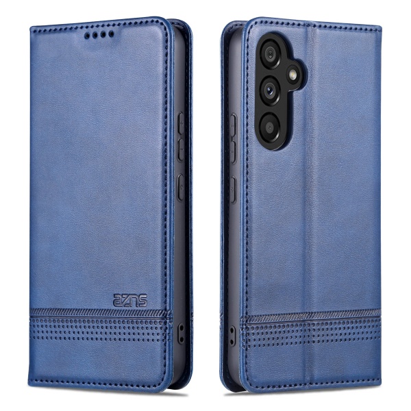 Samsung A54 5G - 3-Kortfack Plånboksfodral Läder i Flera Färger Blå