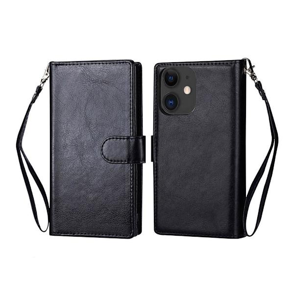 iPhone 12 Mini - Stilrent 9-Kort Plånboksfodral Rosaröd