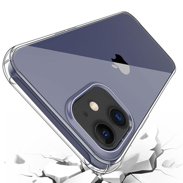 iPhone 12 - Silikonskal+Skärmskydd (Tjocka Hörn) Transparent