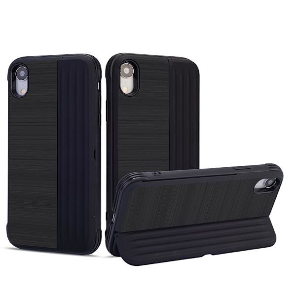 Klassiskt Skal med korthållare från LEMAN - iPhone XS Max Lila