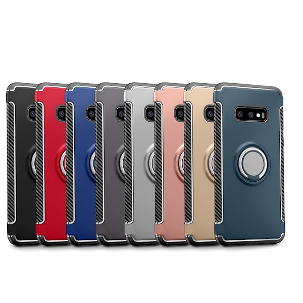 Samsung Galaxy S10e - HYBRID-Skal med Ringhållare av FLOVEME Svart