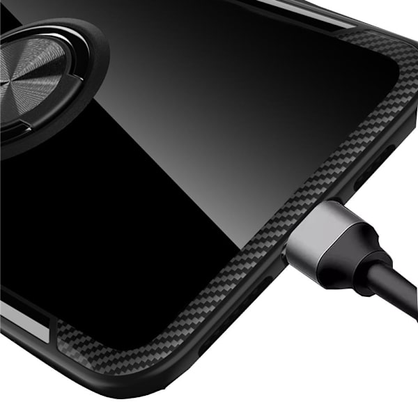 iPhone 11 Pro - Smidigt Smart Skal med Ringhållare (LEMAN) Red Röd