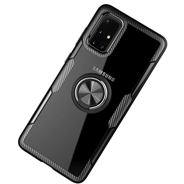 Samsung Galaxy A51 - Skyddsskal med Ringhållare Svart/Silver