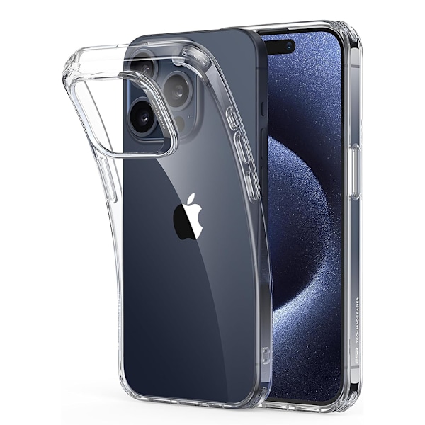iPhone 16 Pro Max - Ultra-Tunt Silikonskal med Exceptionellt Skydd! Genomskinlig