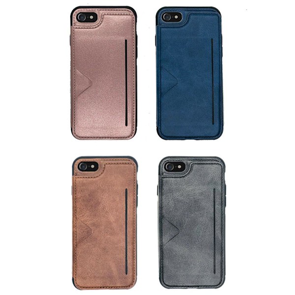 Elegant Skal med Kortfack - iPhone 8 Brun Brun