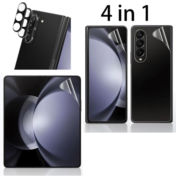 4in1 Z Fold 5 Hydrogel Skärmskydd & 2.5D Kameralinsskydd