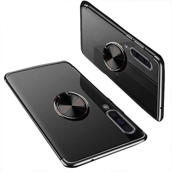 Samsung Galaxy A70 - Skyddande Skal med Ringhållare FLOVEME Svart