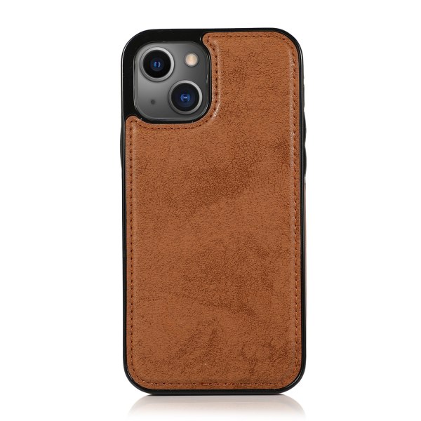 iPhone 15 Plus - PU-nahkainen lompakkokotelo, jossa 3 korttipaikkaa Black