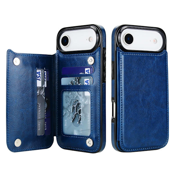 iPhone 17 Air NKOBEE Plånboksskal Marinblå