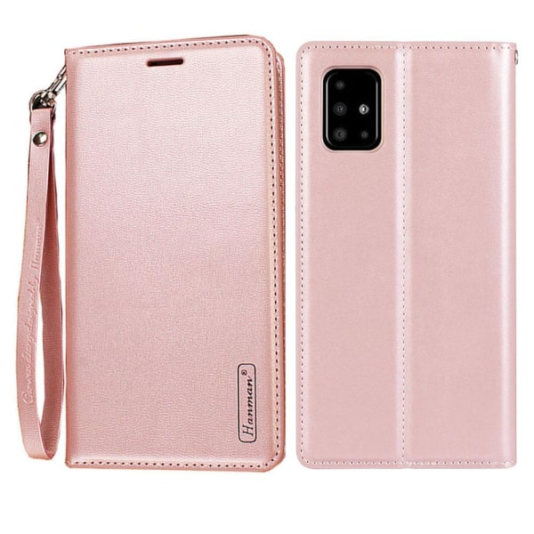 Samsung Galaxy A51 - Hanman lompakkokotelo Pink Rosaröd