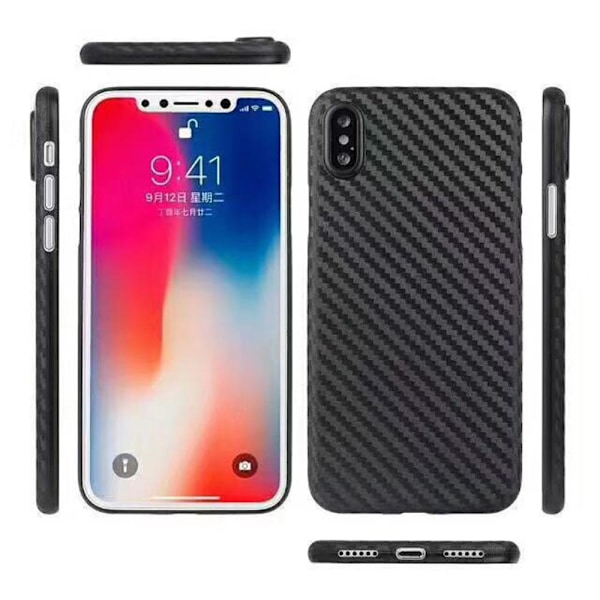 iPhone X/XS - Stöttåligt Karbon Skal Svart