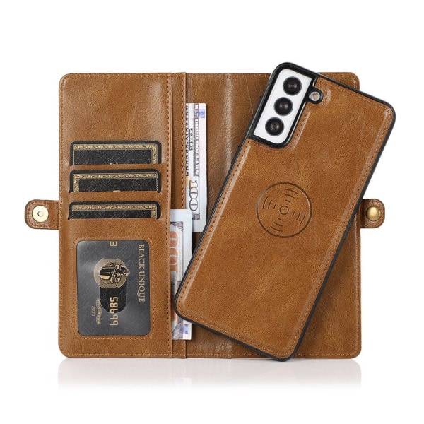 Samsung Galaxy S21 - Praktisk 2-1 Wallet etui Brun