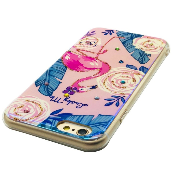 Pretty Flamingo - Retroskal av silikon för iPhone 6/6S Plus Flamingo