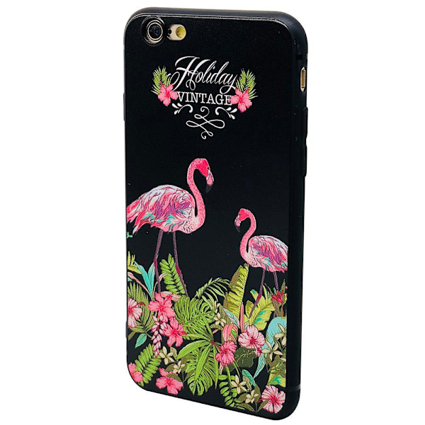 Black Flamingo - Retroskal av silikon för iPhone 6/6S Plus Flamingo