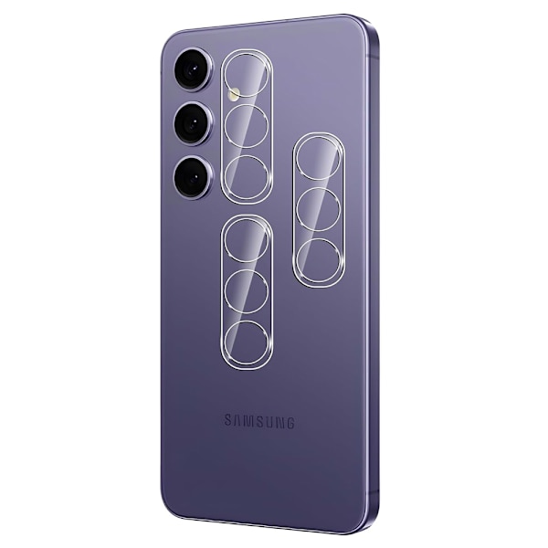3-pack Skyddande Kameralinsskydd HD 0,3mm för Galaxy S24 PLUS Transparent