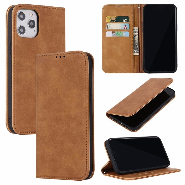 iPhone 12 Pro Max - Stilfuldt Wallet etui Mörkbrun