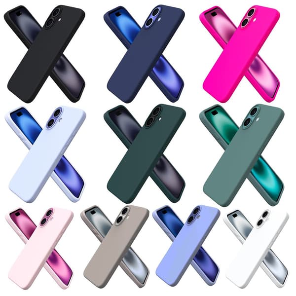 iPhone 16 - Silikonskal med Maximal Komfort & Skydd Hot Pink