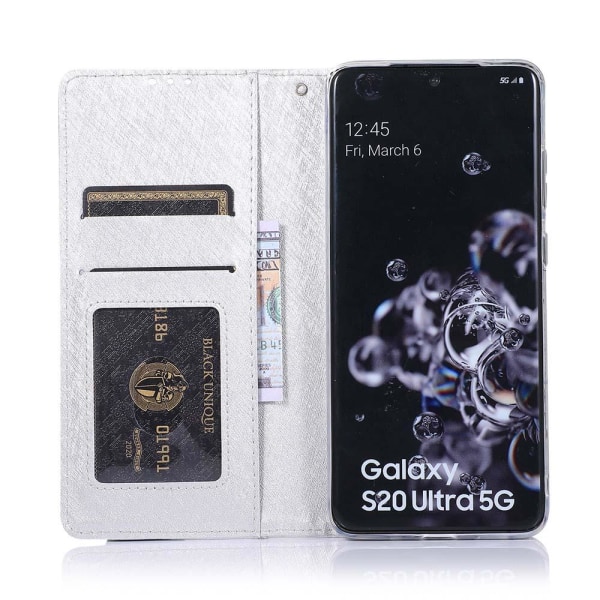 Samsung Galaxy S20 Ultra - Floveme Wallet Cover Guld