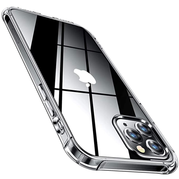 iPhone 13 Pro iskuja vaimentava silikonikotelo näytönsuojalla Transparent