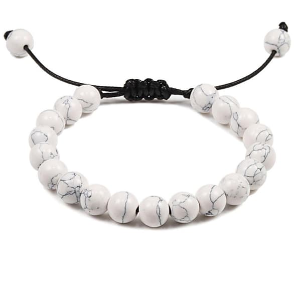 Hållbart Stenkulors Armband White Porcelain
