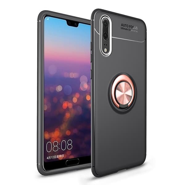 Huawei P20 Pro - AUTO FOCUS - Skal med Ringh�llare Röd/Röd