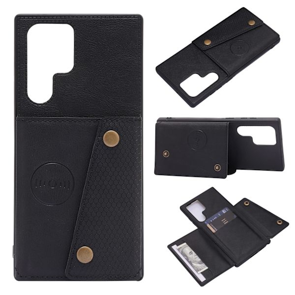 Samsung Galaxy S22 Ultra - Skal med Kortfack Svart