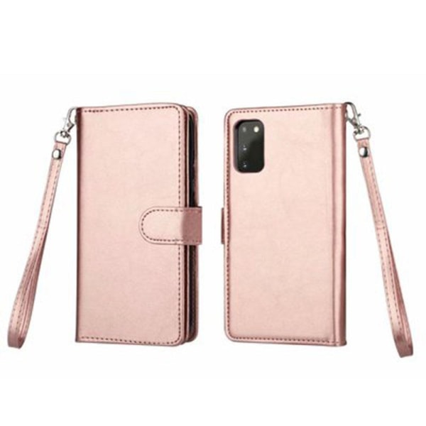 Samsung Galaxy S20 - FLOVEME 9-Card Wallet Case Roséguld