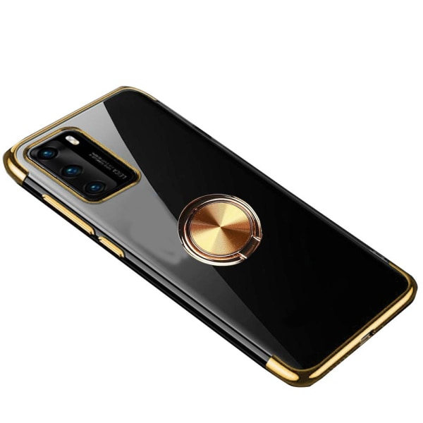 Huawei P40 - Floveme Cover med Ringholder Guld