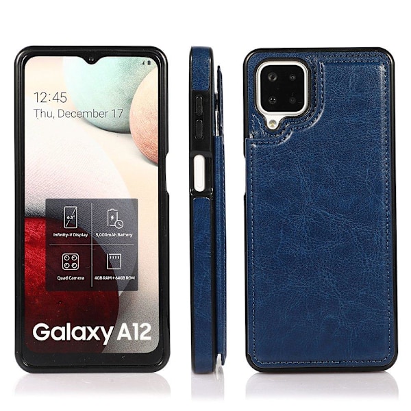 Samsung Galaxy A12 - Cover med kortholder Marinblå