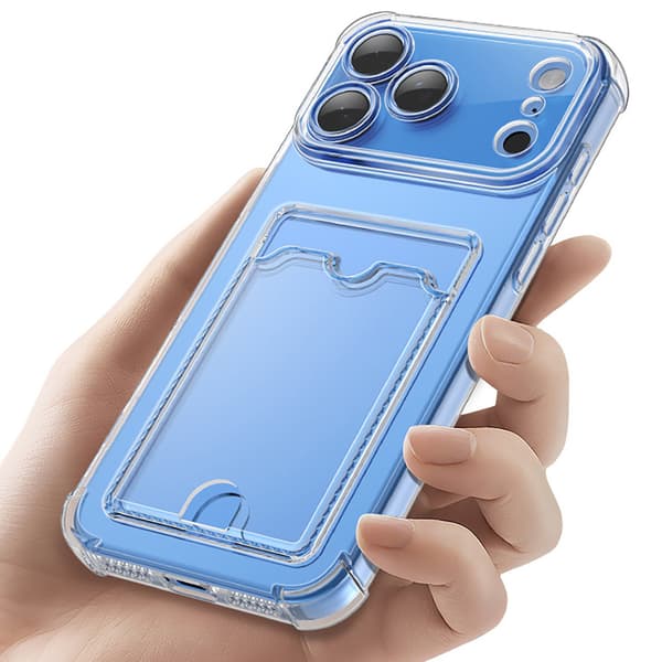 iPhone 17 Pro 3-i-1 Skal  Maxat Skydd, Kortfack & Trådlös Laddning