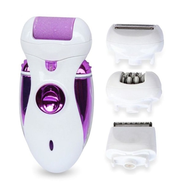 Multifunktionell 4 in 1 Epilator Rakapparat Kemei KM-2530 Lila