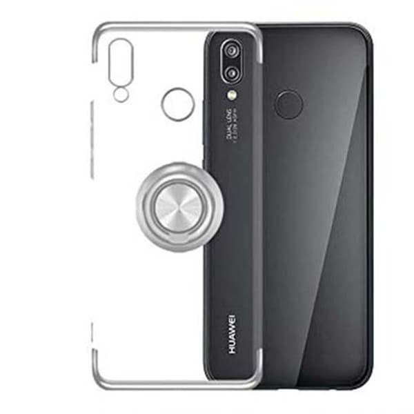 Huawei P Smart 2019 - Praktisk silikonecover med ringholder Röd