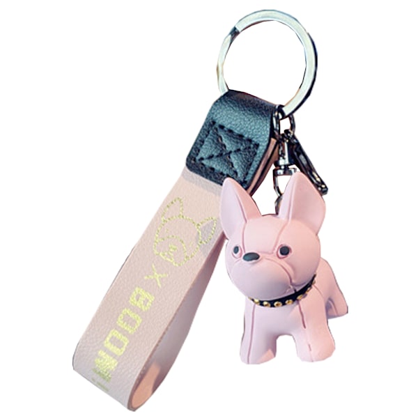 Stilren Bulldog Nyckelring Rosa